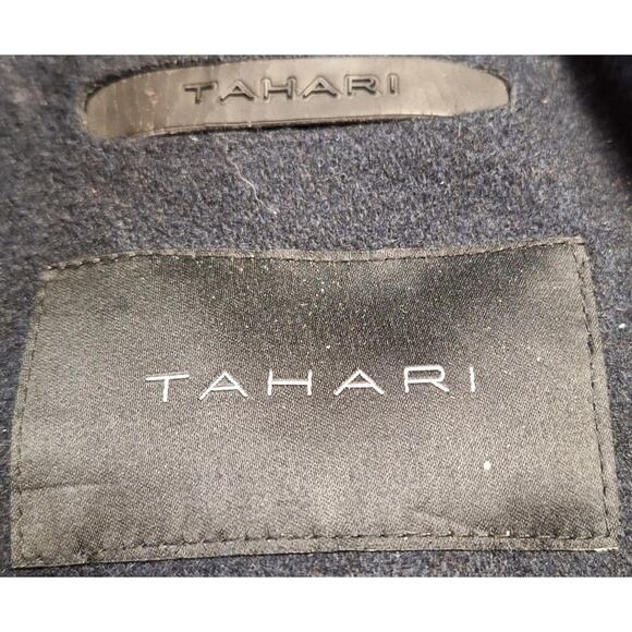 Tahari Men's XL Navy Blue Wool Blend Winter Ski Lined Bomber All Occasion Coat - Picture 4 of 6